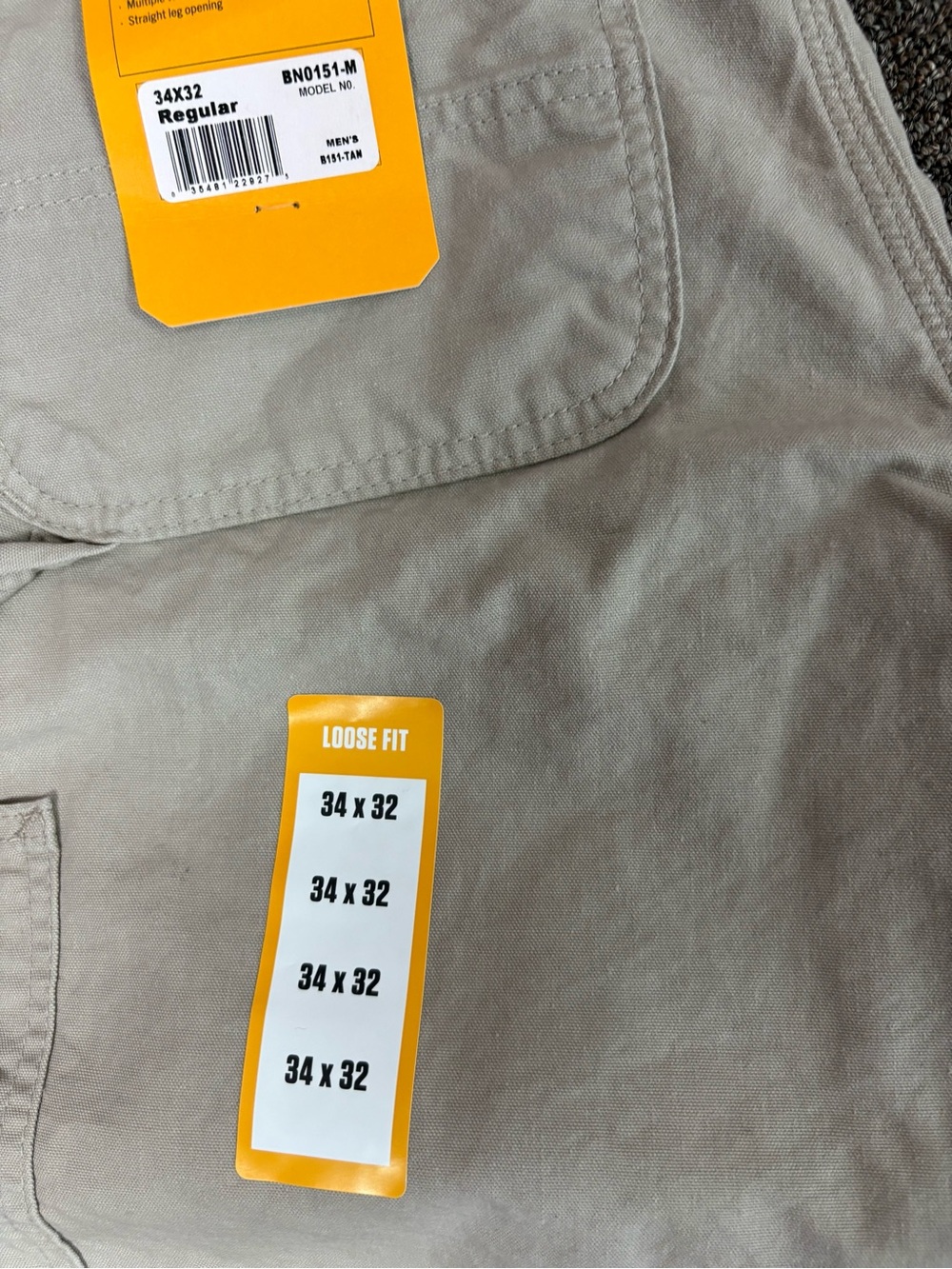 Carhartt Tan Loose Fit Canvas Utility Work Pants - Picture 2 of 5